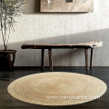 Natural fiber braided hand round carpet resort rug